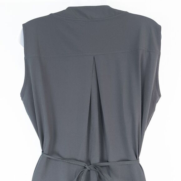 Athleta Marlow Maxi Dress Womens XS Black Side Slits Stretchy Oversized V Neck - Picture 10 of 16